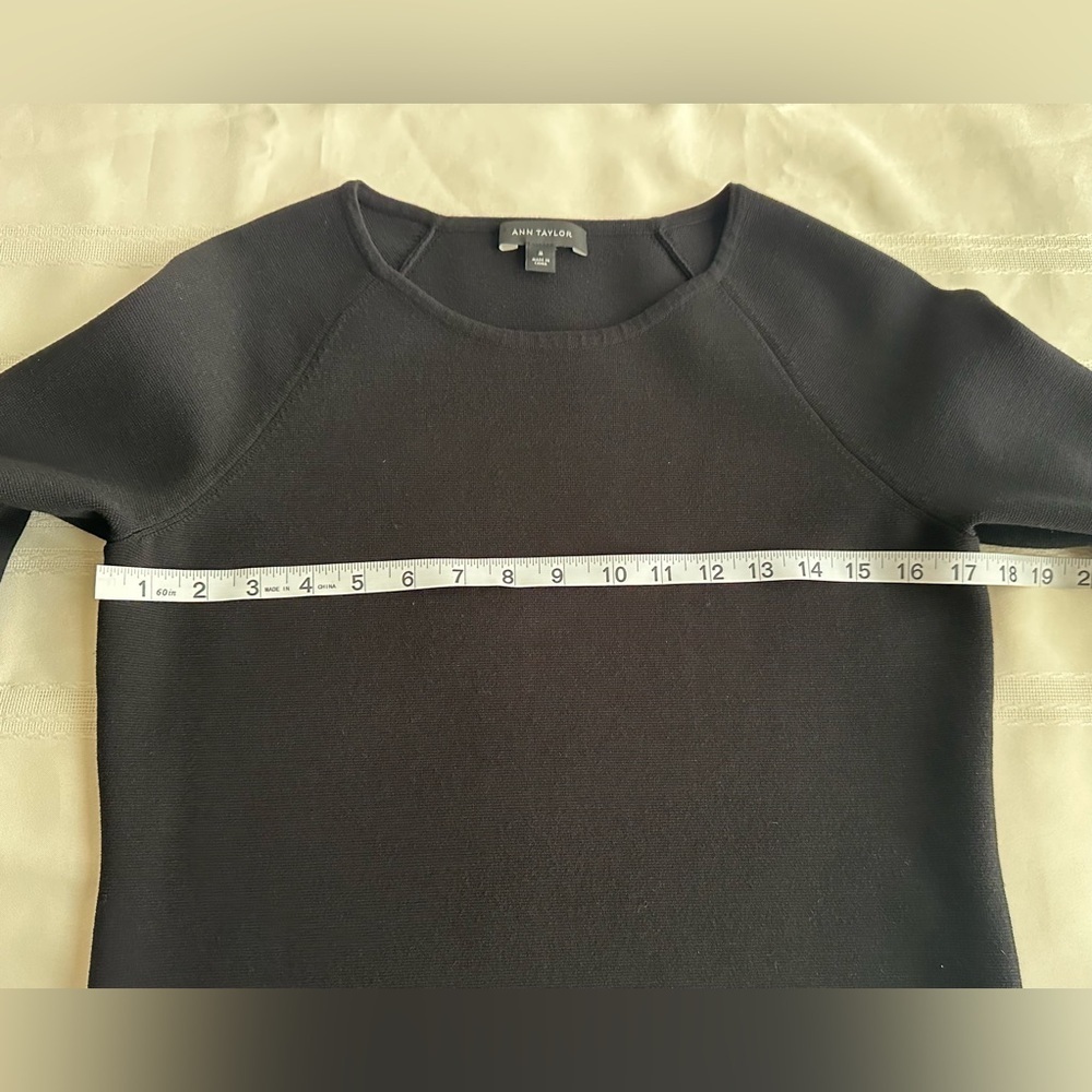 Ann Taylor Elegant Black Sweater with Flared Cuffs - Picture 6 of 13